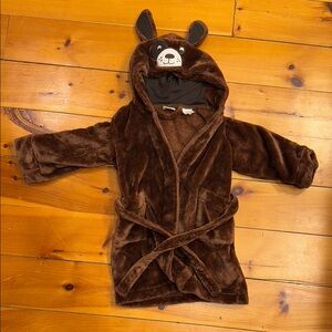 Brown Bear Hooded Plush Robe